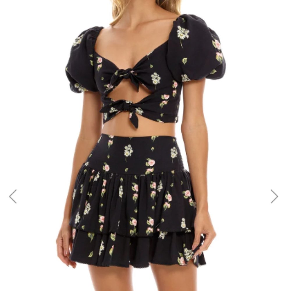 Agua Bendita Bailee Moss Skirt, NWT